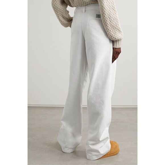 Denimist Women's White Wide Leg Relaxed Blair Double Pleated Pant Size 32 NWOT - Picture 8 of 14